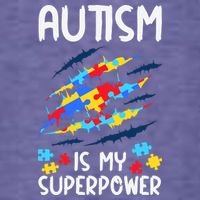 'Autism Is My Superpower Pom Pom 12in Knit Beanie