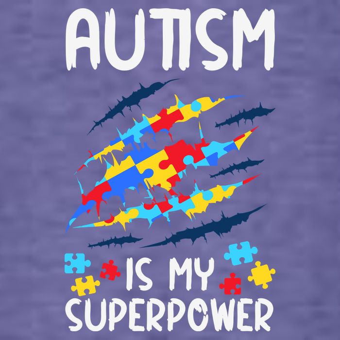 'Autism Is My Superpower Pom Pom 12in Knit Beanie