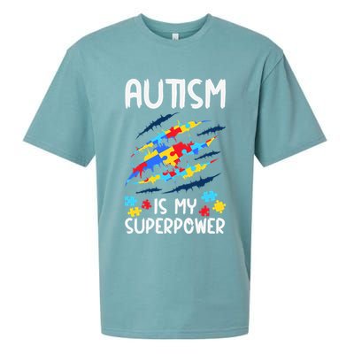 'Autism Is My Superpower Sueded Cloud Jersey T-Shirt