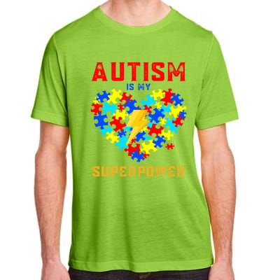 Autism Is My Super Power Superhero Autism Awareness Gift Adult ChromaSoft Performance T-Shirt