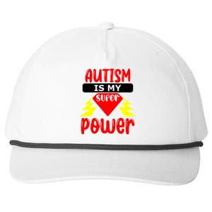 Autism Is My Super Power Gift Snapback Five-Panel Rope Hat