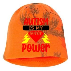 Autism Is My Super Power Gift Kati - Camo Knit Beanie