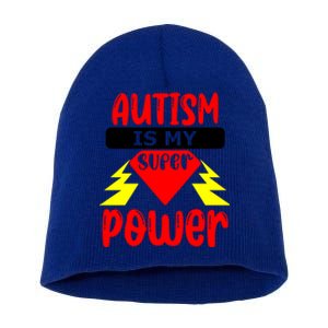 Autism Is My Super Power Gift Short Acrylic Beanie