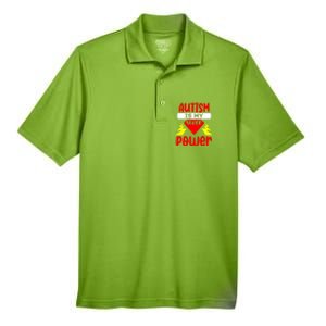 Autism Is My Super Power Cool Gift Men's Origin Performance Piqué Polo