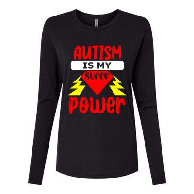 Autism Is My Super Power Cool Gift Womens Cotton Relaxed Long Sleeve T-Shirt