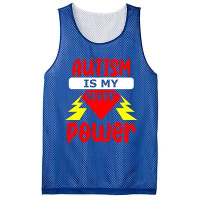 Autism Is My Super Power Cool Gift Mesh Reversible Basketball Jersey Tank