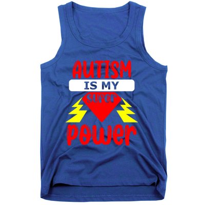 Autism Is My Super Power Cool Gift Tank Top