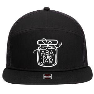 ABA Is My Jam Autism Awareness 7 Panel Mesh Trucker Snapback Hat