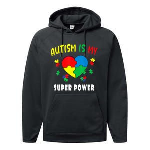 Autism Is My Super Power Performance Fleece Hoodie