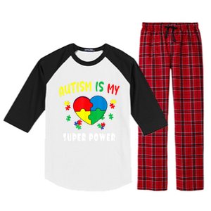 Autism Is My Super Power Raglan Sleeve Pajama Set