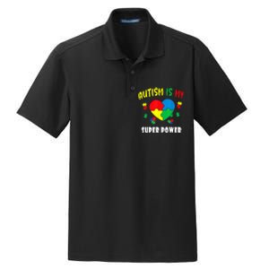 Autism Is My Super Power Dry Zone Grid Polo