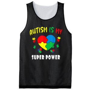 Autism Is My Super Power Mesh Reversible Basketball Jersey Tank