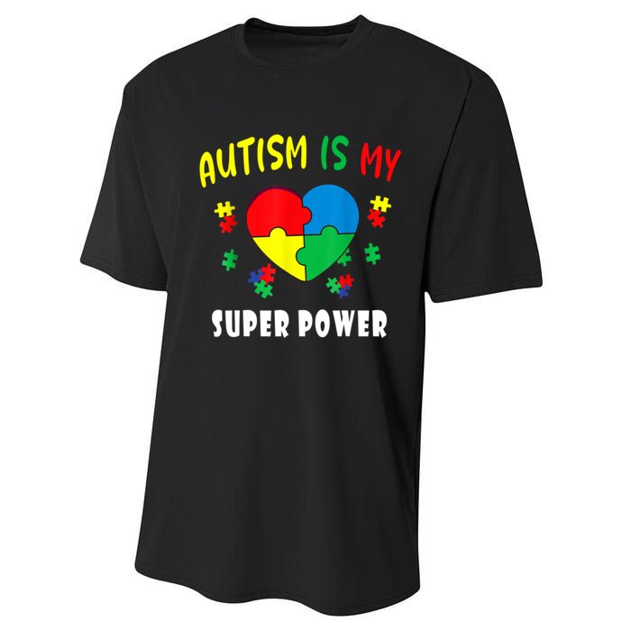 Autism Is My Super Power Performance Sprint T-Shirt