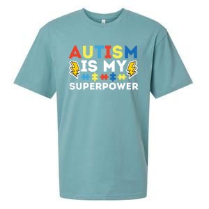 Autism Is My Superpower Autistic Advocate Gift Sueded Cloud Jersey T-Shirt