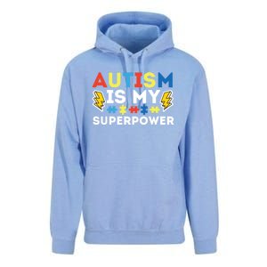 Autism Is My Superpower Autistic Advocate Gift Unisex Surf Hoodie