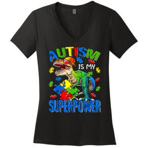 Autism Is My Super Power Women's V-Neck T-Shirt