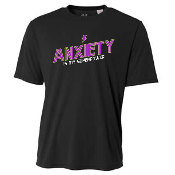 Anxiety Is My Superpower Funny Introvert Antisocial Humor Cooling Performance Crew T-Shirt