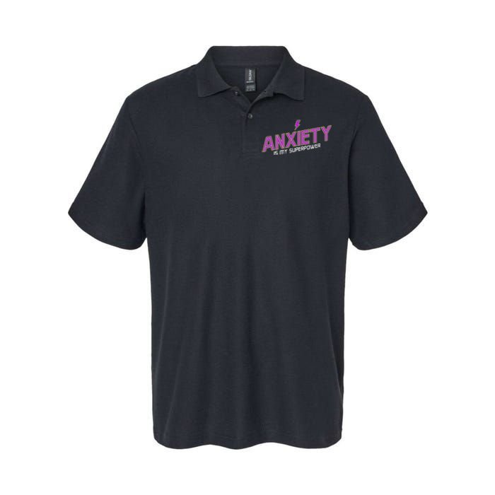 Anxiety Is My Superpower Funny Introvert Antisocial Humor Softstyle Adult Sport Polo