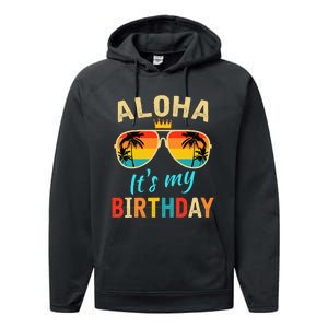 Aloha ItS My Birthday Tropical Luau Costume Party Hawaii Performance Fleece Hoodie