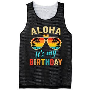 Aloha ItS My Birthday Tropical Luau Costume Party Hawaii Mesh Reversible Basketball Jersey Tank