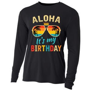 Aloha ItS My Birthday Tropical Luau Costume Party Hawaii Cooling Performance Long Sleeve Crew