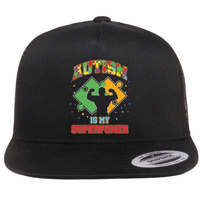 Autism Is My Superpower Autistic Autism Awareness Gift Flatbill Hat