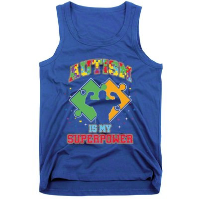 Autism Is My Superpower Autistic Autism Awareness Gift Tank Top