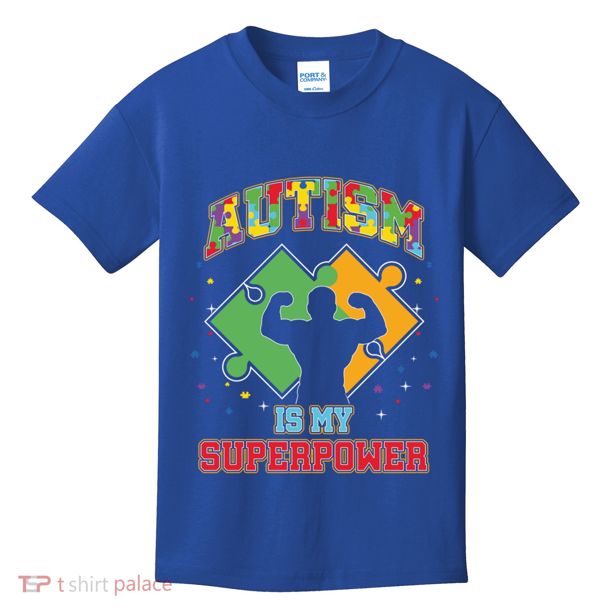 Autism Is My Superpower Autistic Autism Awareness Gift Kids T-Shirt