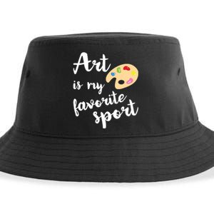 Art Is My Favorite Sport Artsy Paint Palette Brush Painter Sustainable Bucket Hat