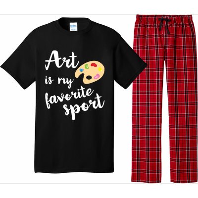 Art Is My Favorite Sport Artsy Paint Palette Brush Painter Pajama Set