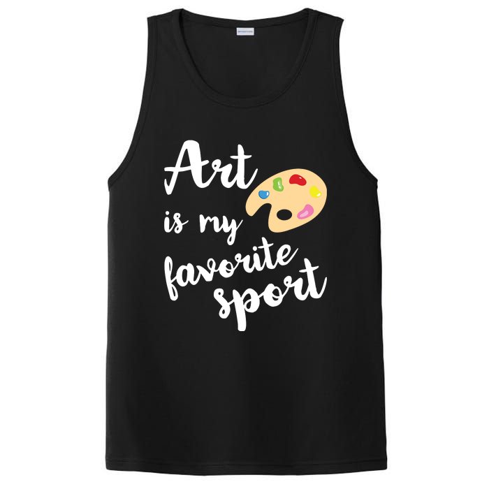 Art Is My Favorite Sport Artsy Paint Palette Brush Painter PosiCharge Competitor Tank