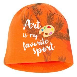 Art Is My Favorite Sport Artsy Paint Palette Brush Painter Kati - Camo Knit Beanie