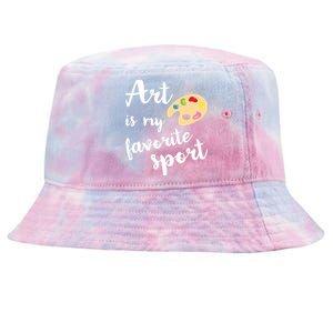 Art Is My Favorite Sport Artsy Paint Palette Brush Painter Tie-Dyed Bucket Hat