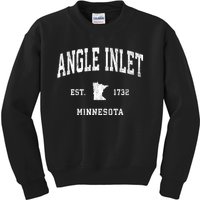 Angle Inlet Minnesota Mn Vintage Athletic Sports Kids Sweatshirt