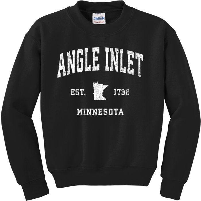 Angle Inlet Minnesota Mn Vintage Athletic Sports Kids Sweatshirt