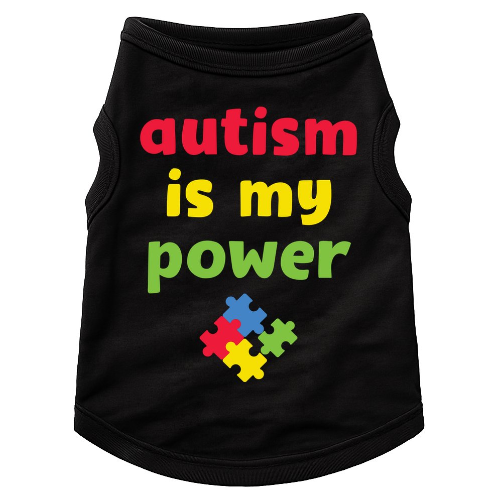 Autism Is My Power Autism Awareness Doggie Tank