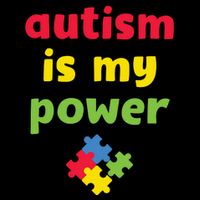 Autism Is My Power Autism Awareness Drawstring Bag