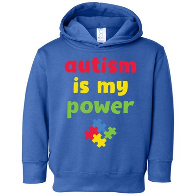 Autism Is My Power Autism Awareness Toddler Hoodie