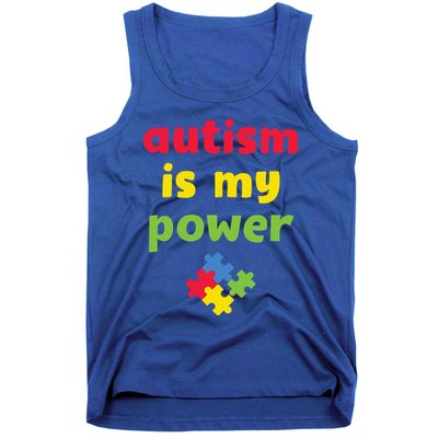 Autism Is My Power Autism Awareness Tank Top