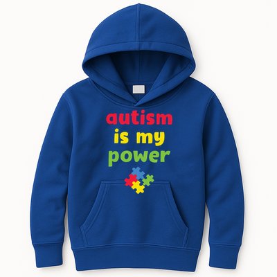 Autism Is My Power Autism Awareness Kids Hoodie