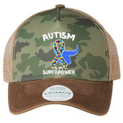 Autism Is My Superpower Awareness Support Family Autism Meaningful Gift Legacy Tie Dye Trucker Hat