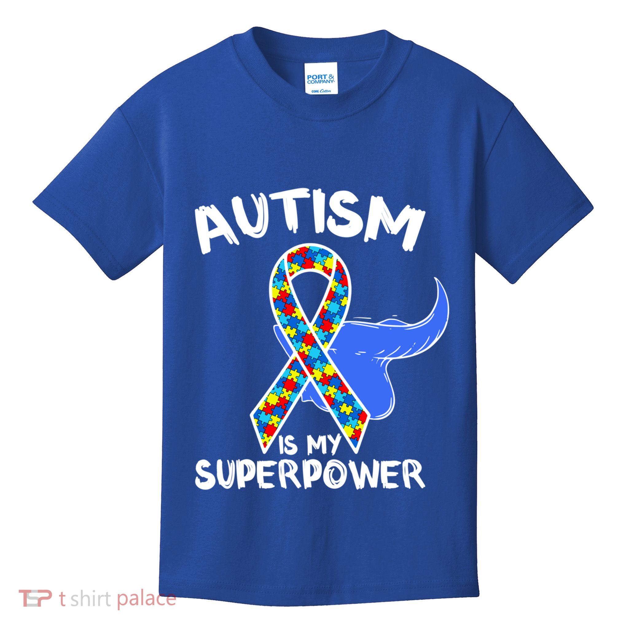 Autism Is My Superpower Awareness Support Family Autism Meaningful Gift Kids T-Shirt