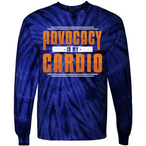 Advocacy Is My Cardio Legal Services Future Victim Advocate Tie-Dye Long Sleeve Shirt