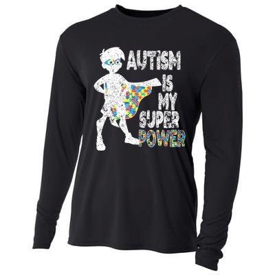 Autism Is My Super Power Cooling Performance Long Sleeve Crew