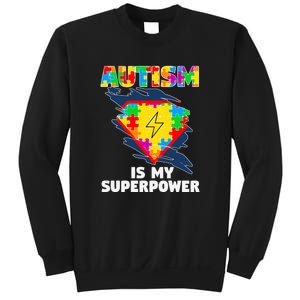 Autism Is My Super Power Superhero Puzzle Autism Awareness Sweatshirt