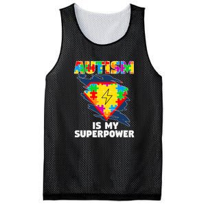 Autism Is My Super Power Superhero Puzzle Autism Awareness Mesh Reversible Basketball Jersey Tank