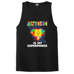 Autism Is My Super Power Superhero Puzzle Autism Awareness PosiCharge Competitor Tank