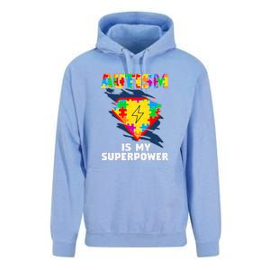 Autism Is My Super Power Superhero Puzzle Autism Awareness Unisex Surf Hoodie