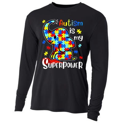 Autism Is My Superpower Cute Elephant Autism Awareness Cooling Performance Long Sleeve Crew