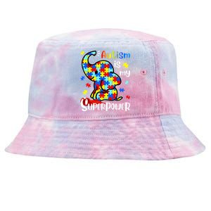 Autism Is My Superpower Cute Elephant Autism Awareness Tie-Dyed Bucket Hat